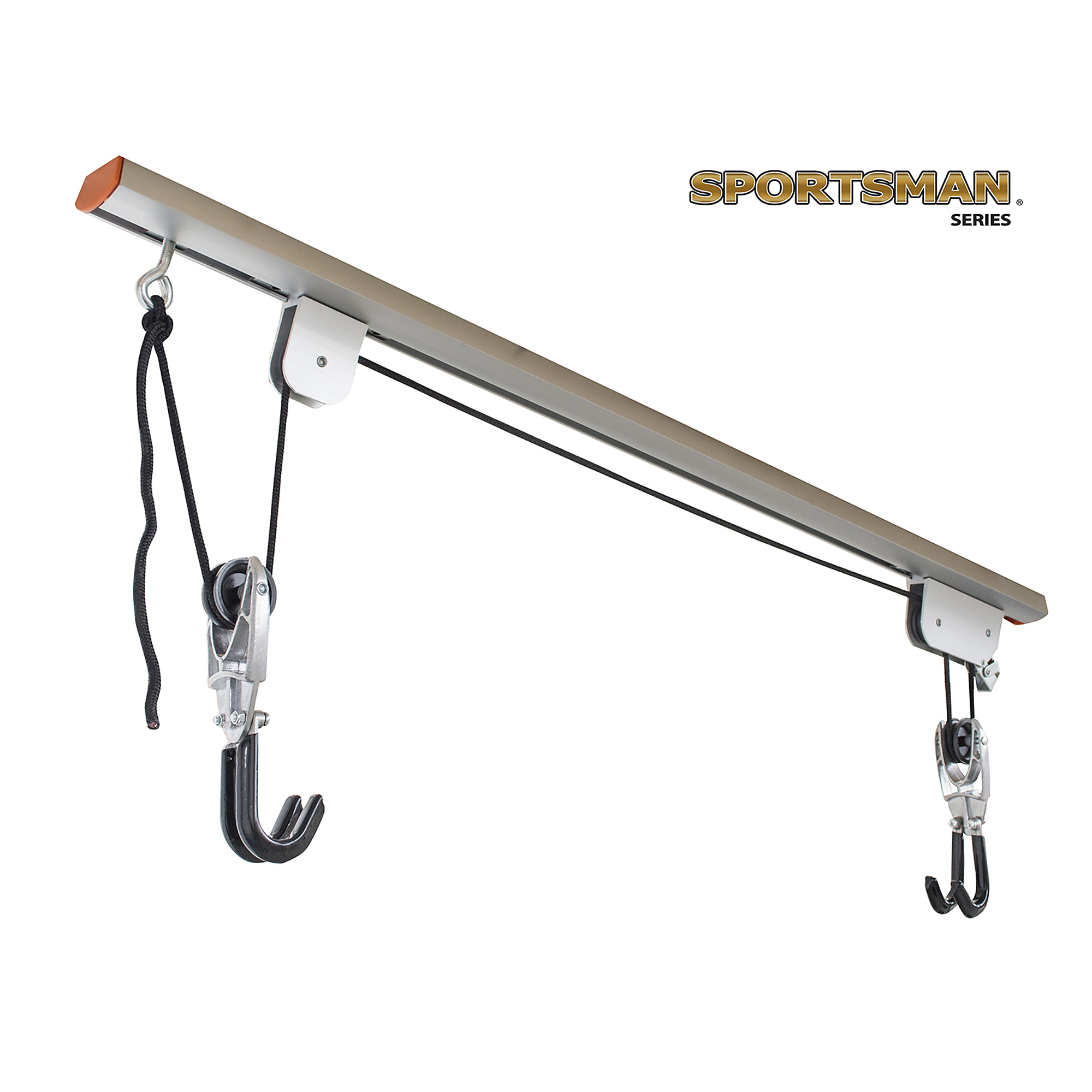 Sportsman Series Ceiling Mount Aluminum Bicycle Lift - 44-Lb. Capacity, Rail Mount Pulley System, Model# ALBLFT